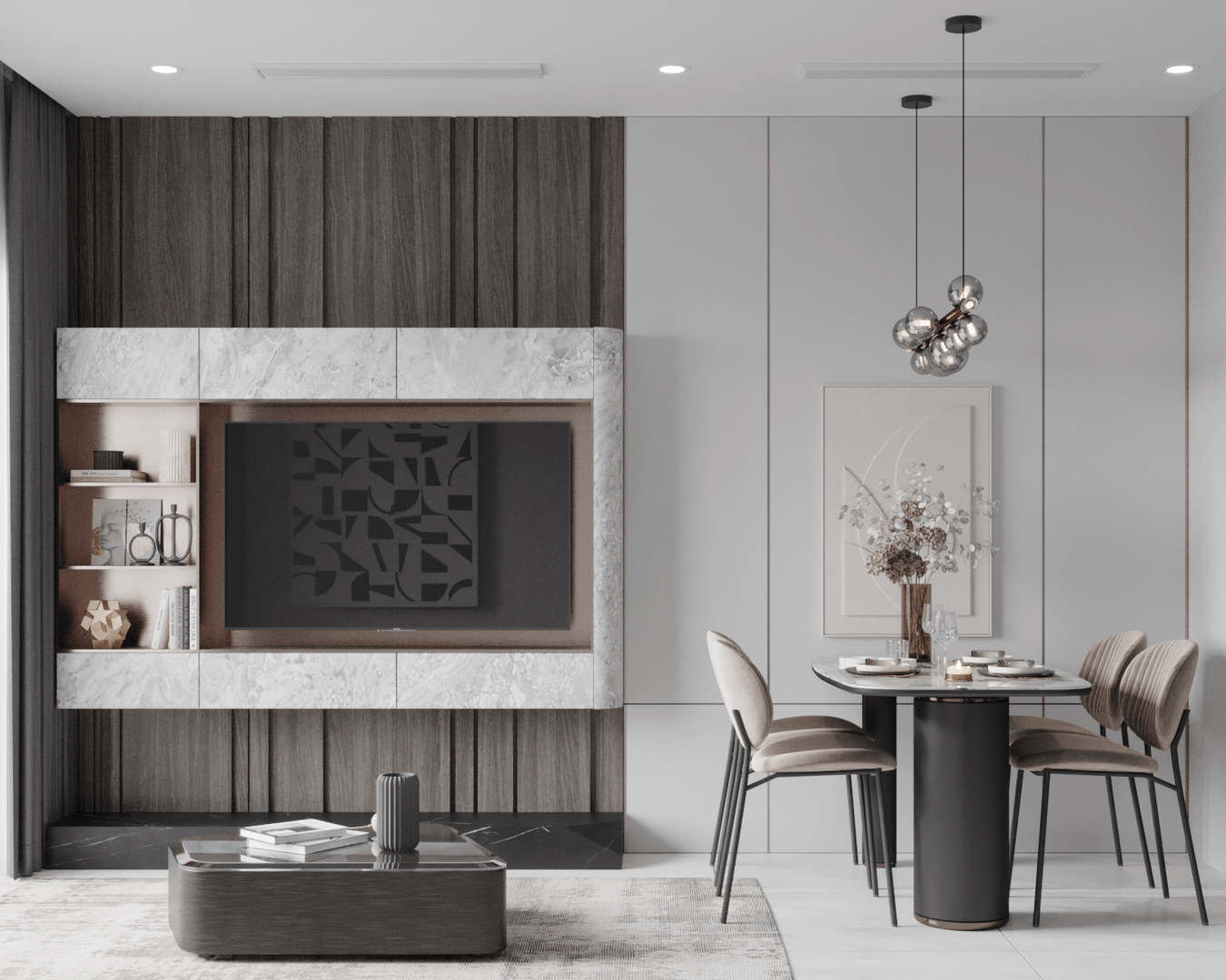 can ho mau 1 phong ngu the opus one 3