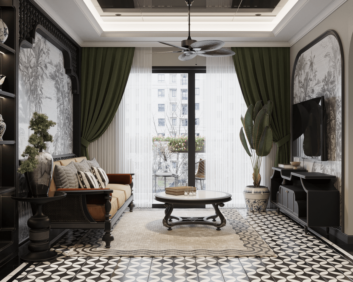 can ho mau 2 phong ngu the opus one 3